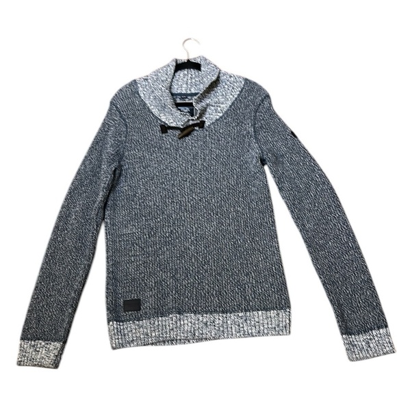 Point Zero men grey sweater,M, black label chunky knit ,cotton 100% - Picture 11 of 14